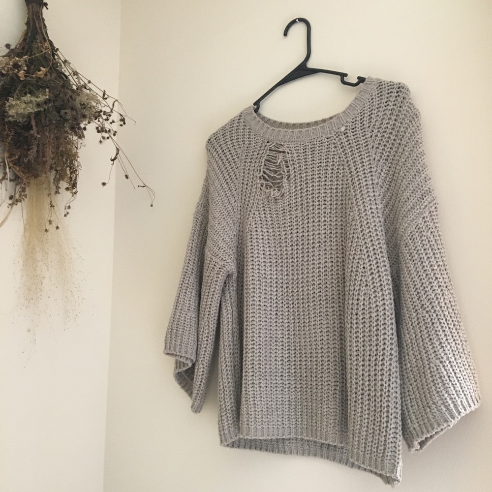 Size S destroyed oversized sweater